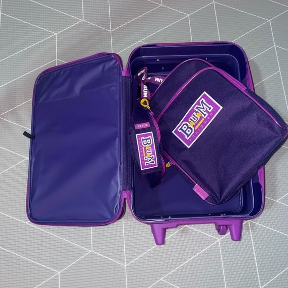 Vintage bum Equipment Purple Travel Bag 3 piece Set Durable Accessories